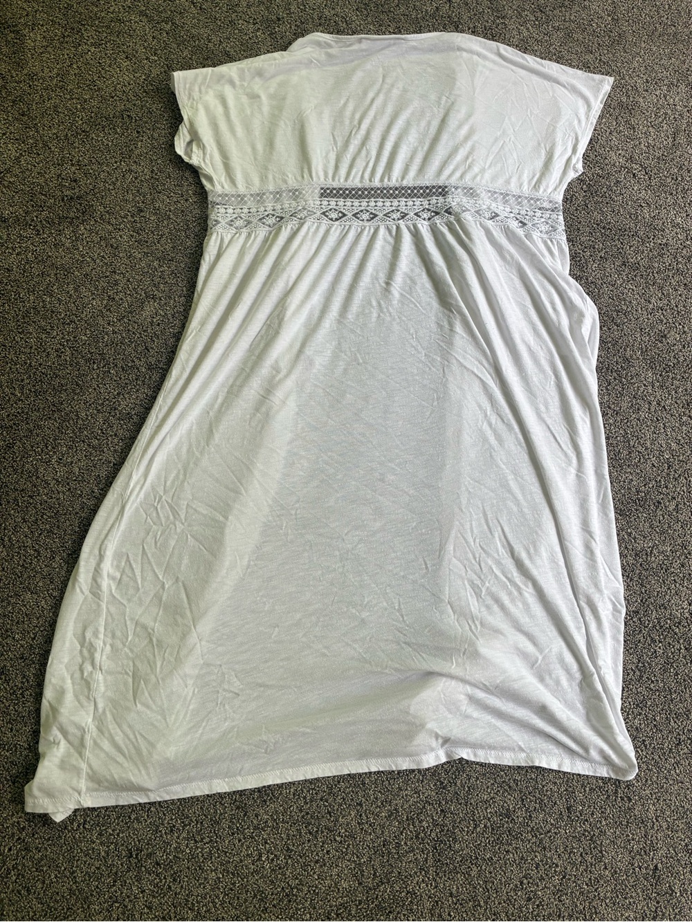 NWOT Belle Beach by Kim Gravel White Regular Slub Knit Tie Front Cover Up, M/L - Picture 7 of 7